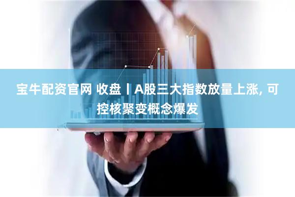 宝牛配资官网 收盘丨A股三大指数放量上涨, 可控核聚变概念爆发