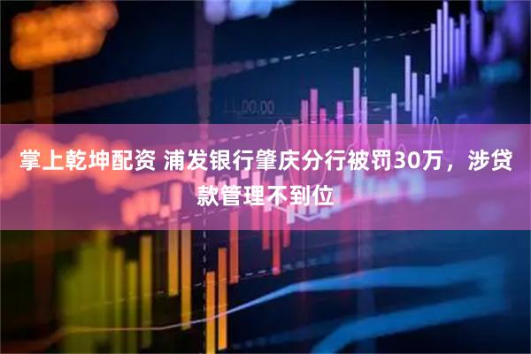 掌上乾坤配资 浦发银行肇庆分行被罚30万，涉贷款管理不到位